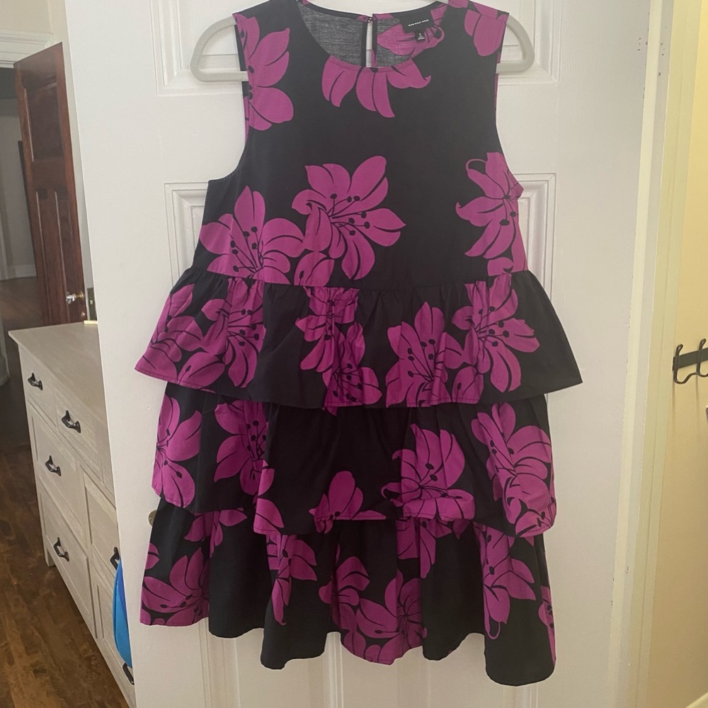 target x who what wear floral tiered dress